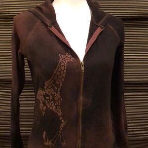 REDUCED•DKNY GIRAFFE PRINT HOODIE